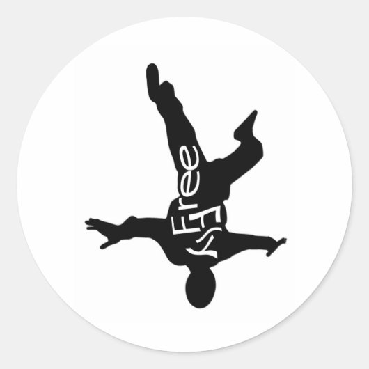 FreeFly Stijl Ronde Sticker (Voorkant)