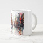 Freeform Hand-Drawn Mural Earthy Tones Grote Koffiekop (Voorkant rechts)