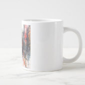 Freeform Hand-Drawn Mural Earthy Tones Grote Koffiekop (Rechts)