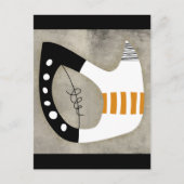 Freeform - Oranje zwart-wit Briefkaart (Voorkant)