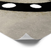 Freeform - Oranje zwart-wit Posters muurkunst (Hoek)