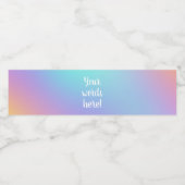 Freeform pasta gradiënt waterfleslabels waterfles etiket (Enkel label)