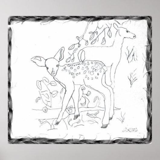 Freehand Pencil-schouderwand Poster (Voorkant)