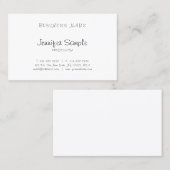 Freehand Script Elegant Plain Moderne Professional Visitekaartje (Voorkant / Achterkant)