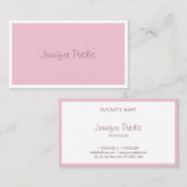 Freehand Script Elegant Roos Color Moderne Sjabloo Visitekaartje (Voorkant / Achterkant)