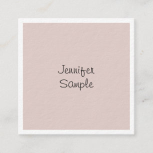 Freehand Script Graceful Design Luxe Vierkante Visitekaartje