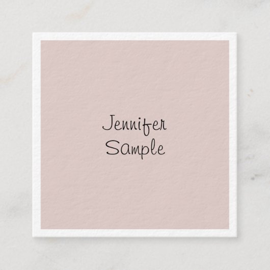 Freehand Script Graceful Design Luxe Vierkante Visitekaartje (Voorkant)