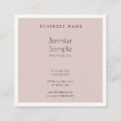 Freehand Script Graceful Design Luxe Vierkante Visitekaartje (Achterkant)