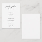 FreeHand Script Modern Clean Sjabloon Professional Visitekaartje (Voorkant / Achterkant)