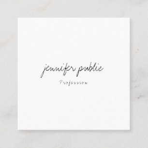 FreeHand Script Moderne minimalistische Sjabloon M Vierkante Visitekaartje