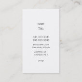 Freehand Simple Plain Visitekaartje (Achterkant)