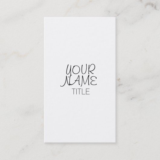 Freehand Simple Plain Visitekaartje (Voorkant)