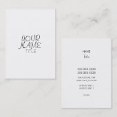 Freehand Simple Plain Visitekaartje (Voorkant / Achterkant)