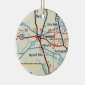 Freehold NJ-kaart Keramisch Ornament (Rechts)