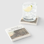 Freehold NJ Map Coordinate 1909  stijl Stenen Onderzetter (Zijkant)