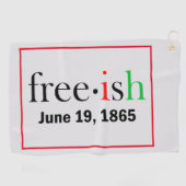 Freeish Juneteenth Golf Towel Golfhanddoek (Horizontaal)