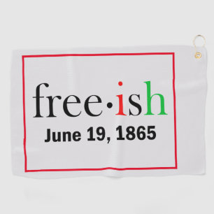 Freeish Juneteenth Golf Towel Golfhanddoek