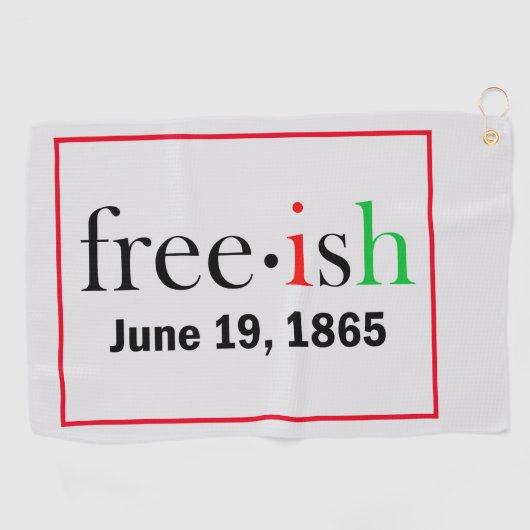 Freeish Juneteenth Golf Towel Golfhanddoek (Horizontaal)