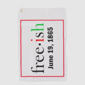Freeish Juneteenth Golf Towel Golfhanddoek (Voorkant)
