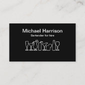 Freelance Bartender Mixologist Services Visitekaartje (Achterkant)