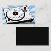 Freelance DJ Disc Jockey vinyl retro muziek Visitekaartje (Voorkant / Achterkant)