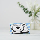 Freelance DJ Disc Jockey vinyl retro muziek Visitekaartje (Staand voorkant)