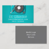 Freelance DJ Disk Jockey party retro muziek Visitekaartje (Voorkant / Achterkant)