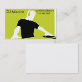 Freelance DJ-schijf Jockey stijlvolle lime groene  Visitekaartje (Voorkant / Achterkant)