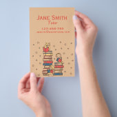 Freelance docent of leraar lezen voor kinderen flyer (Hand)