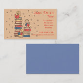 Freelance docent of leraar lezen voor kinderen visitekaartje (Voorkant / Achterkant)