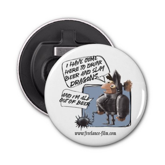 Freelance film - flesopener magneet button flesopener (Voorkant)