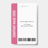 Freelance Fotograaf Badge in Helder Fuchsia (Achterkant)