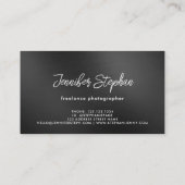Freelance fotograaf filmrolcamera Black Visitekaartje (Achterkant)