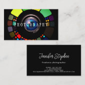 Freelance fotografe camera Fotografie zwart Visitekaartje (Voorkant / Achterkant)