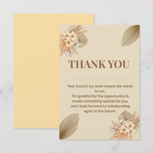 Freelance klant bedankkaart | Professionele bus (Voorkant / Achterkant)