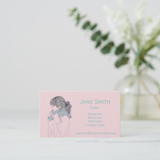 Freelance leraar Engelse literatuur Visitekaartje (Staand voorkant)