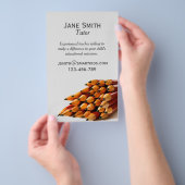 Freelance leraar of leraar stijlvol potlood flyer (Hand)