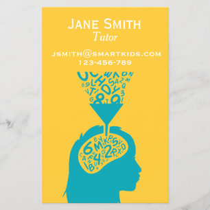 Freelance leraar of leraar voor elk onderwerp flyer