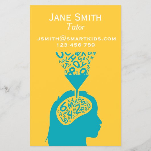 Freelance leraar of leraar voor elk onderwerp flyer (Voorkant)