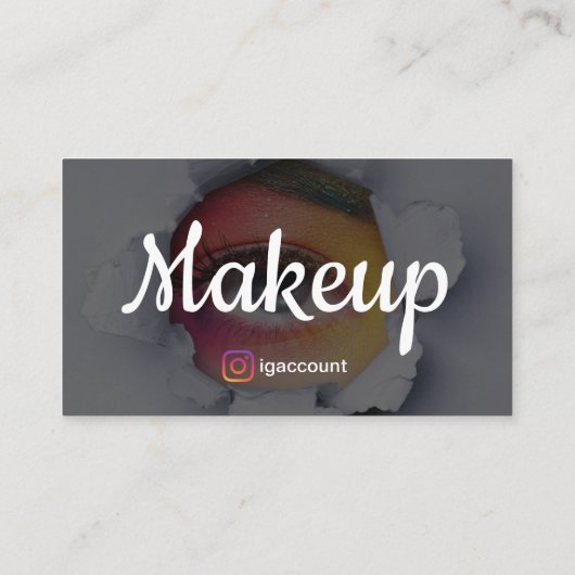 Freelance Make-up Artiest Chic Design Visitekaartje (Achterkant)