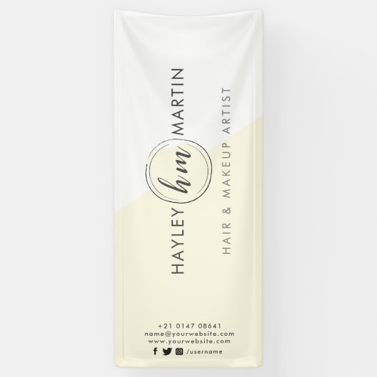 Freelance Makeup Artist of Salon Custom Logo Spandoek (Verticaal)