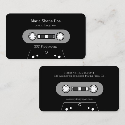 Freelance muzikant professioneel Visitekaartje (Voorkant / Achterkant)