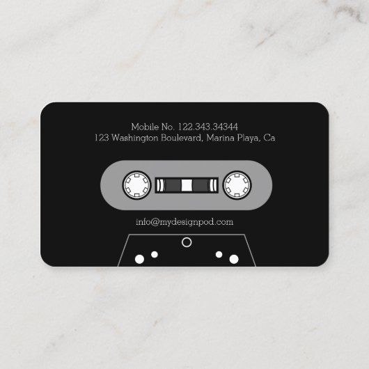 Freelance muzikant professioneel Visitekaartje (Achterkant)