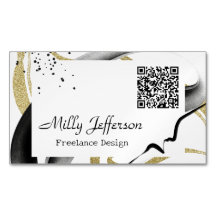 Freelance ontwerp Abstracte QR-code Gold Black