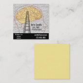 Freelance psycholoog Therapist of Psychiatrist Vierkante Visitekaartje (Voorkant / Achterkant)