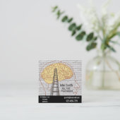 Freelance psycholoog Therapist of Psychiatrist Vierkante Visitekaartje (Staand voorkant)