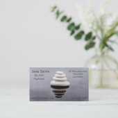 Freelance psycholoog Therapist Zen stenen Visitekaartje (Staand voorkant)