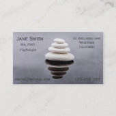 Freelance psycholoog Therapist Zen stenen Visitekaartje (Voorkant)