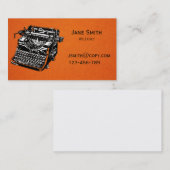 Freelance schrijfmachinetype design stijlvol visitekaartje (Voorkant / Achterkant)