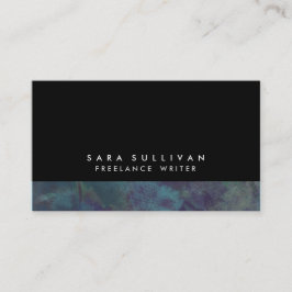 Freelance Schrijver Bold Abstract Donker Blauwgroe Visitekaartje